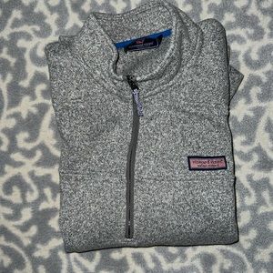 Vineyard Vines EUC Men’s XL Heathered Grey Half Zip Fleece. PRISTINE!